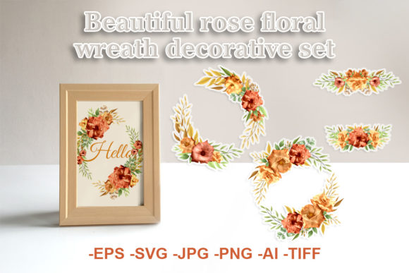 Beautiful Rose Floral Wreath Decorative: The Ultimate Digital Asset for Creative Projects