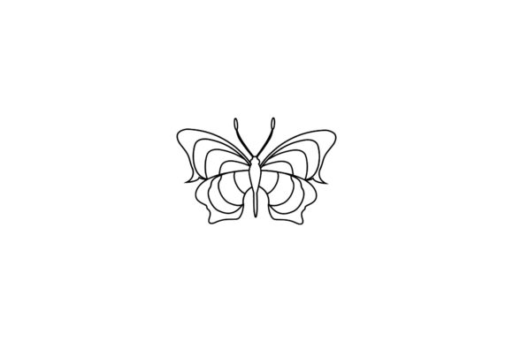 Butterfly Decorative Pretty Outline