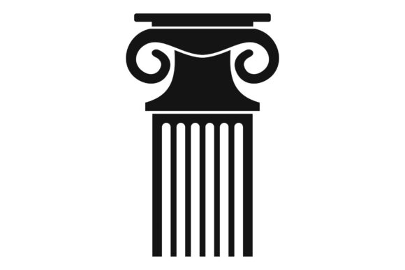 Decorative Column Icon, Simple Style: Elevating Your Web Design with Minimalist Architecture