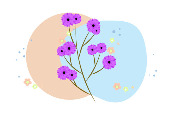 Floral Decorative Simple Abstract Style