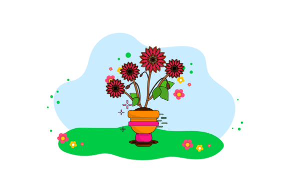 Flower Decorative Cloud Background: A Delicate Digital Asset