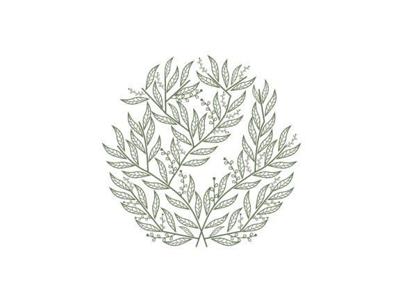 Leaf Round Decorative Vector Logo for Creative Projects
