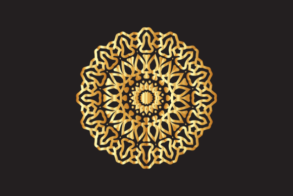 Mandala Gold Decorative Design: A Versatile Asset for Creative Professionals