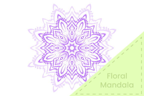 Purple Flower Mandala Pattern Decorative Art