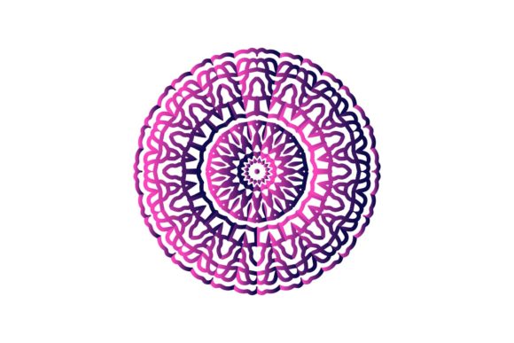Purple Ornament Mandala Decorative