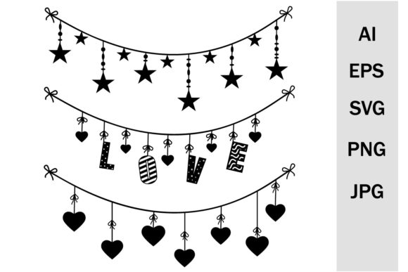 Set of Decorative Garlands: A Versatile Digital Resource for Creative Projects